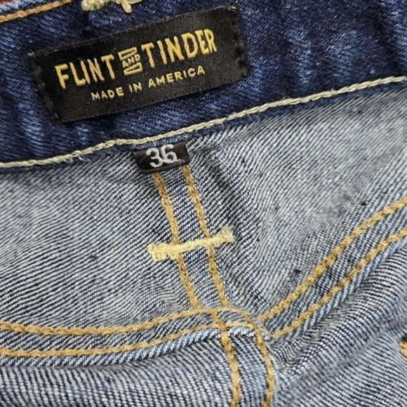 Flint and Tinder Stretch Selvedge Jeans Men 36x29 *READ Slim Fit Japanese Denim - Picture 6 of 11